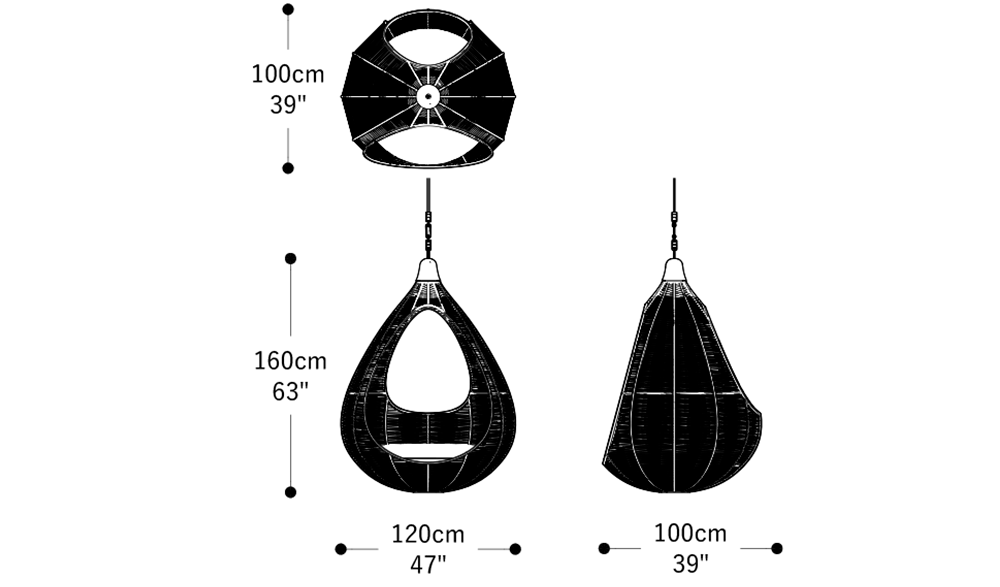 Imagem das dimensões principais do produto