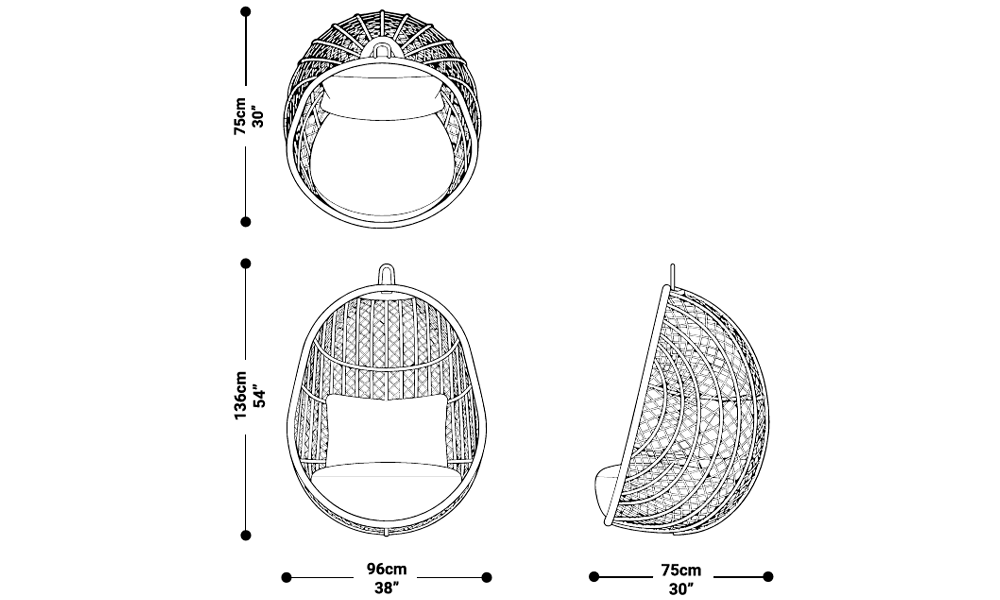 Imagen de las dimensiones principales del producto