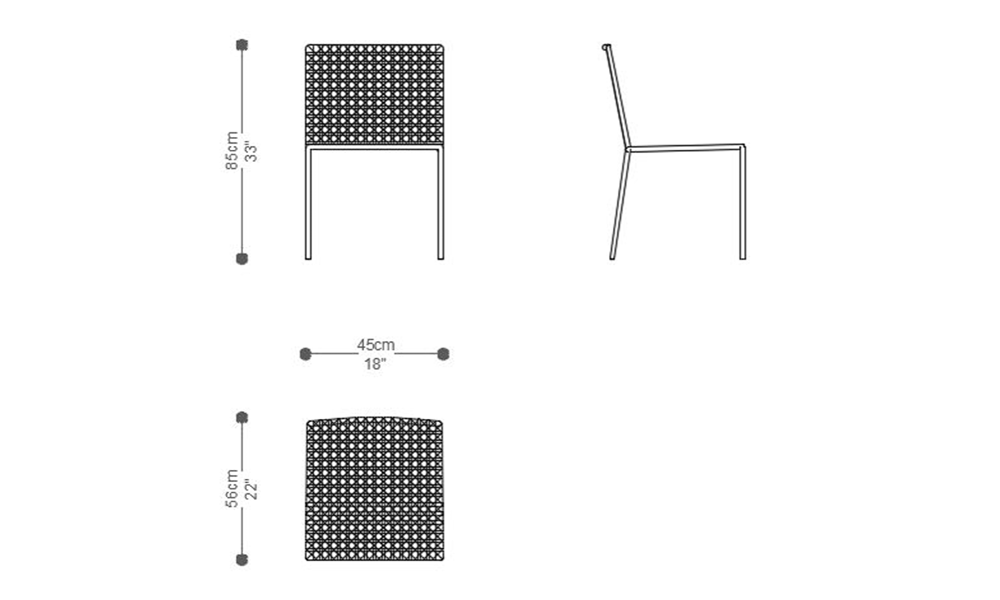 Image of the main dimensions of the product