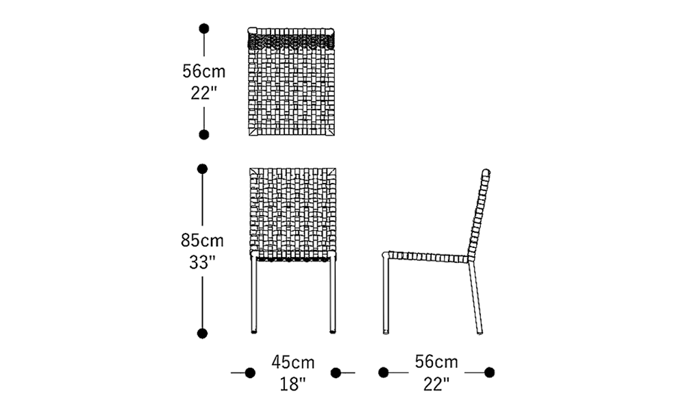Imagem das dimensões principais do produto