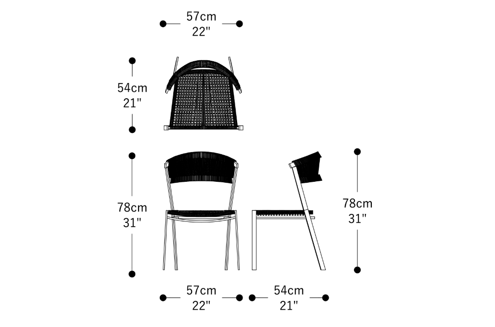 Image of the main dimensions of the product
