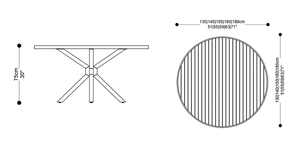 Image of the main dimensions of the product