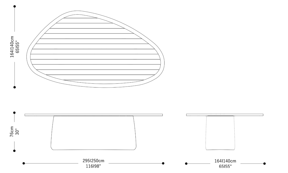 Image of the main dimensions of the product