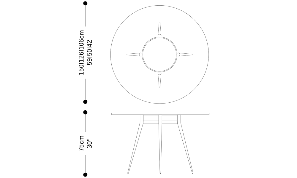 Image of the main dimensions of the product