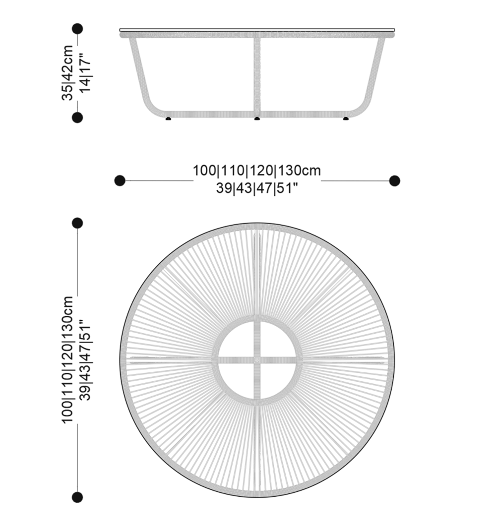 Image of the main dimensions of the product