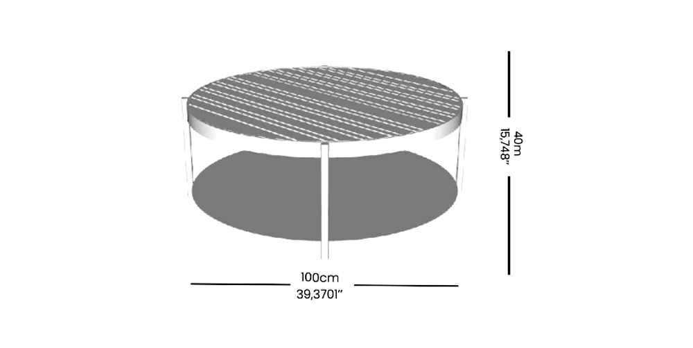 Image of the main dimensions of the product