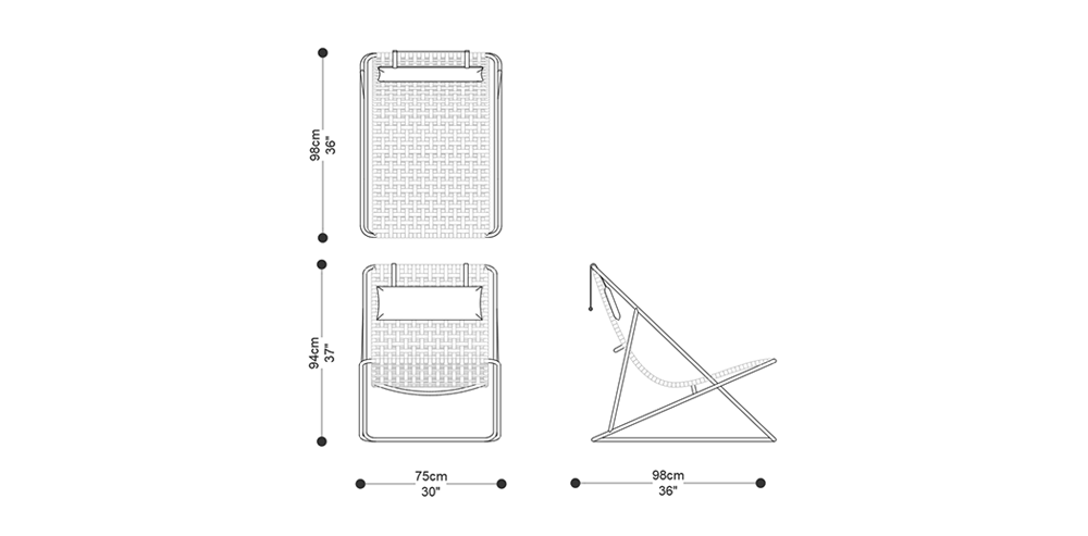 Image of the main dimensions of the product