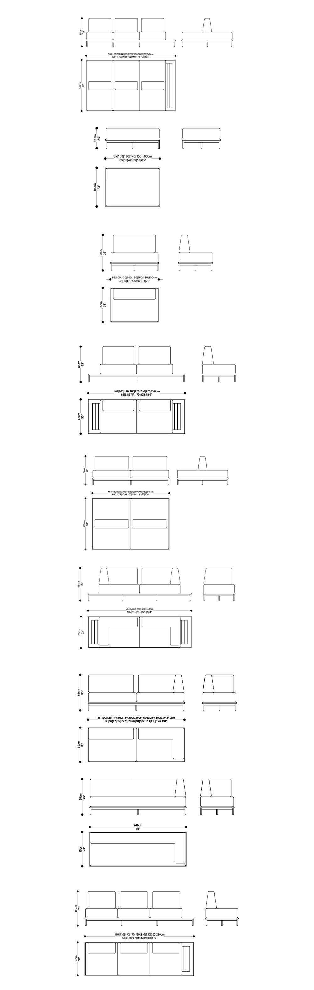 Image of the complete dimensions of the product