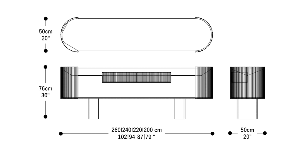 Imagem das dimensões principais do produto