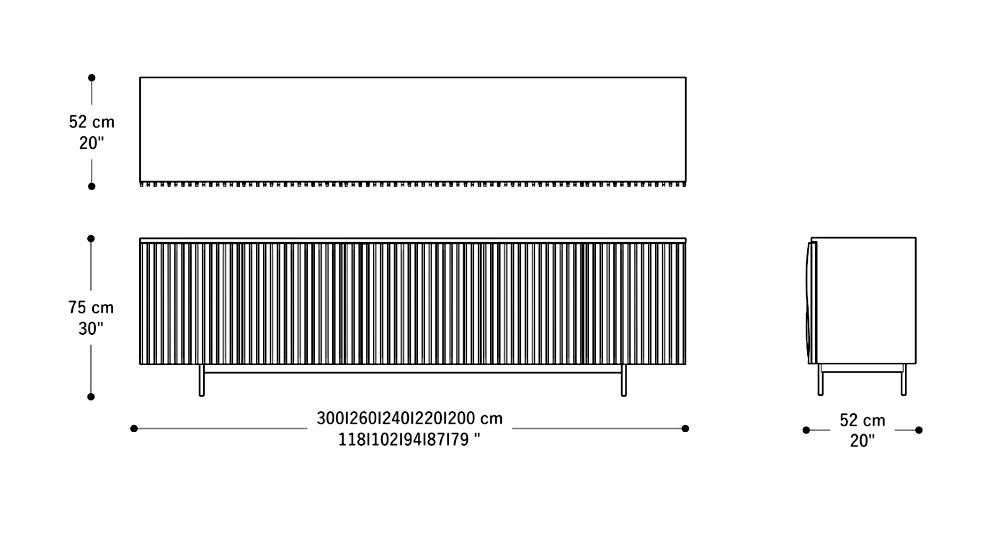 Image of the main dimensions of the product