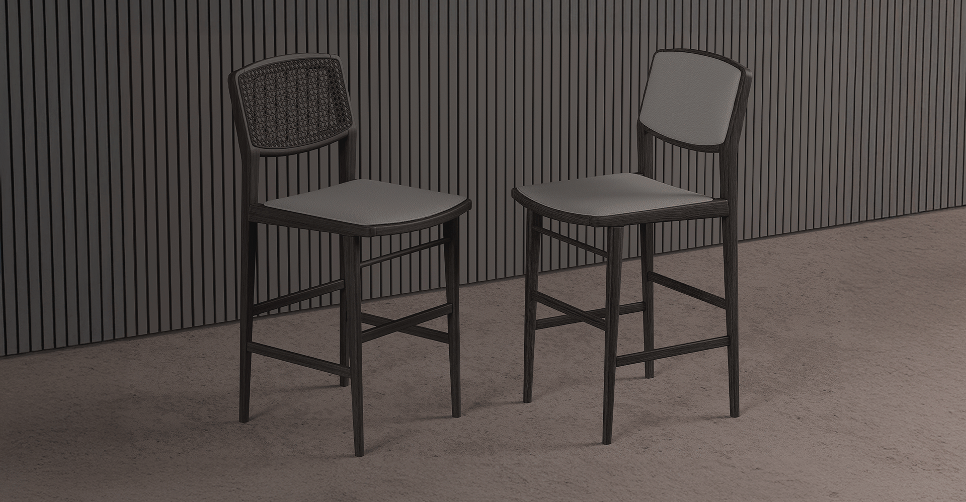Upholstered Baska Stool