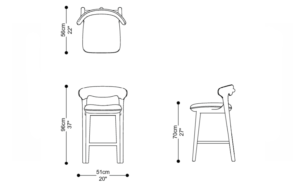 Imagen de las dimensiones principales del producto