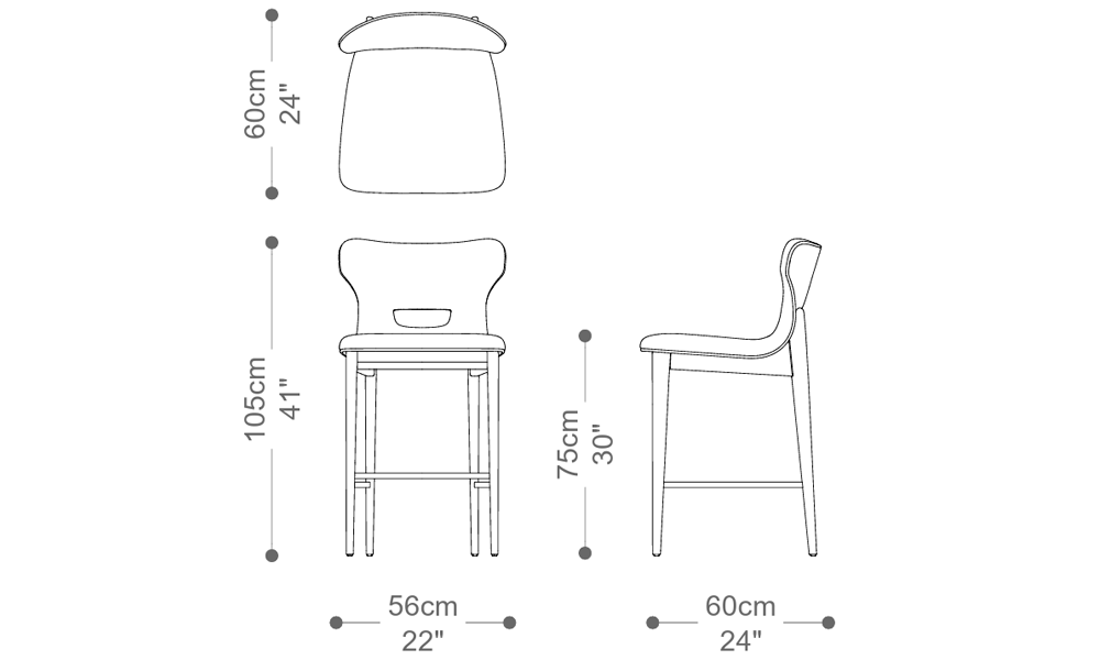 Imagen de las dimensiones principales del producto