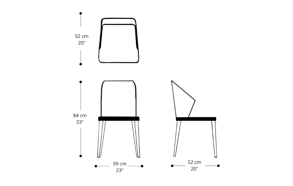 Imagem das dimensões principais do produto