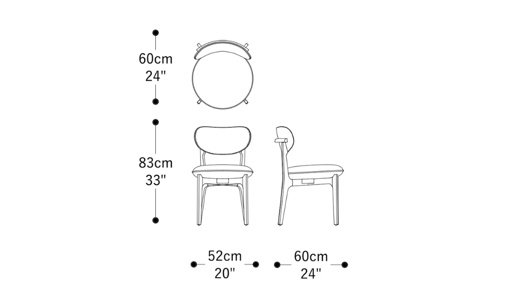Image of the main dimensions of the product