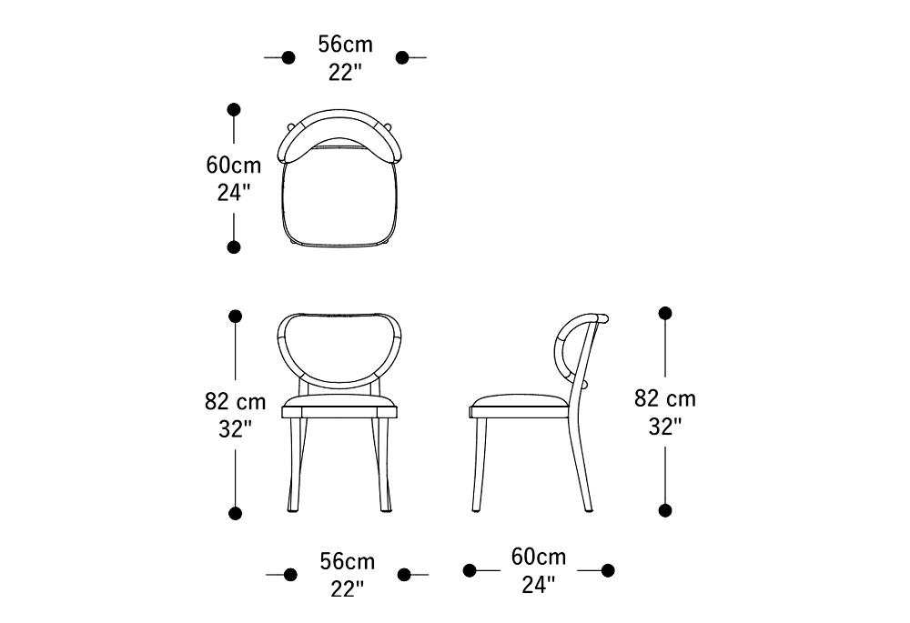 Imagen de las dimensiones principales del producto