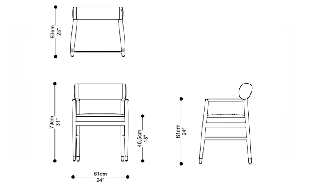 Imagen de las dimensiones principales del producto