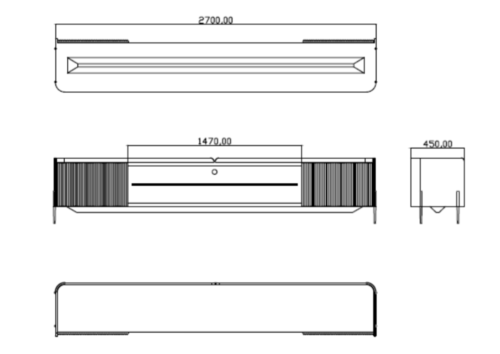 Image of the main dimensions of the product