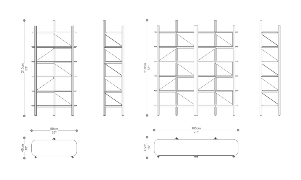 Image of the main dimensions of the product