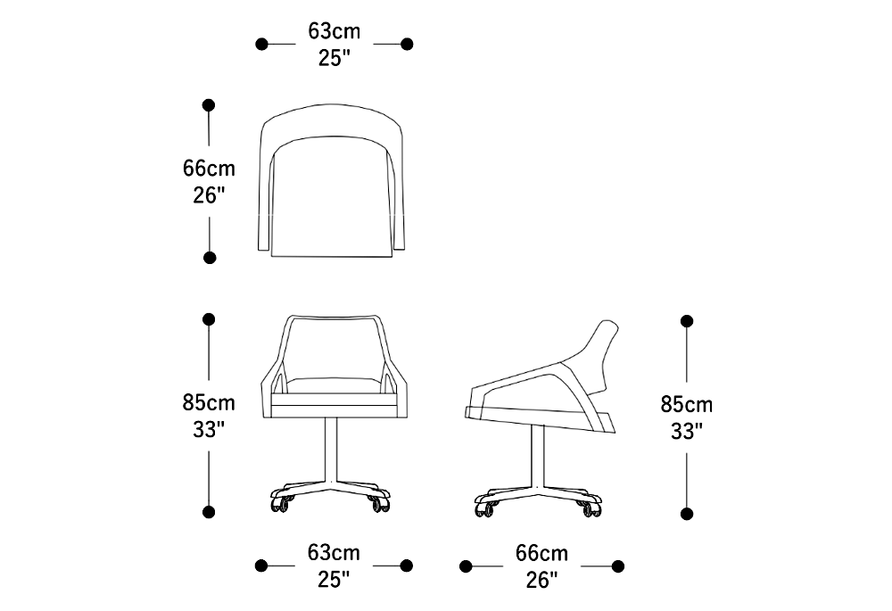 Imagen de las dimensiones principales del producto