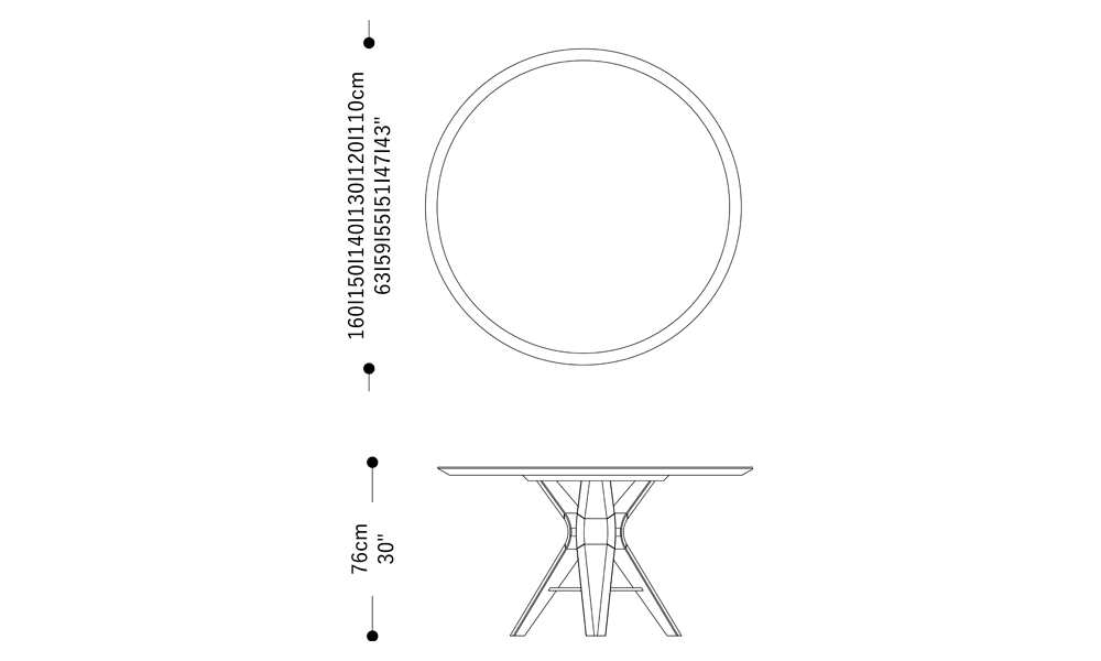 Image of the main dimensions of the product