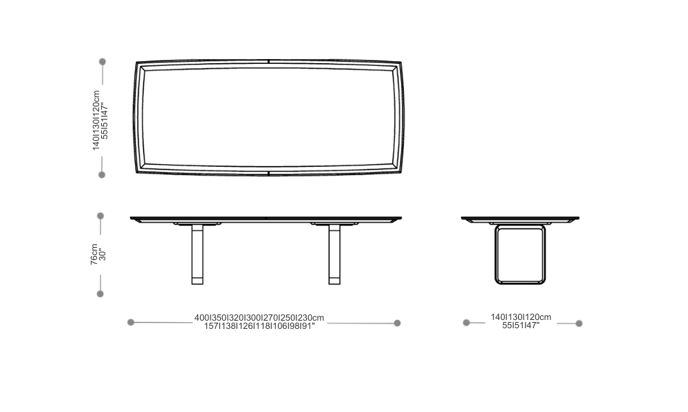 Image of the main dimensions of the product