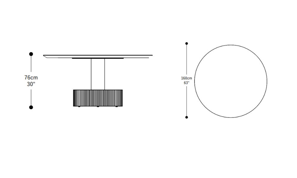 Image of the main dimensions of the product