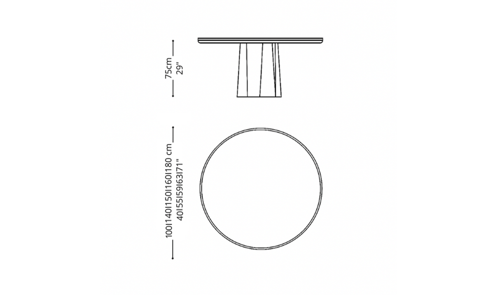 Imagen de las dimensiones principales del producto
