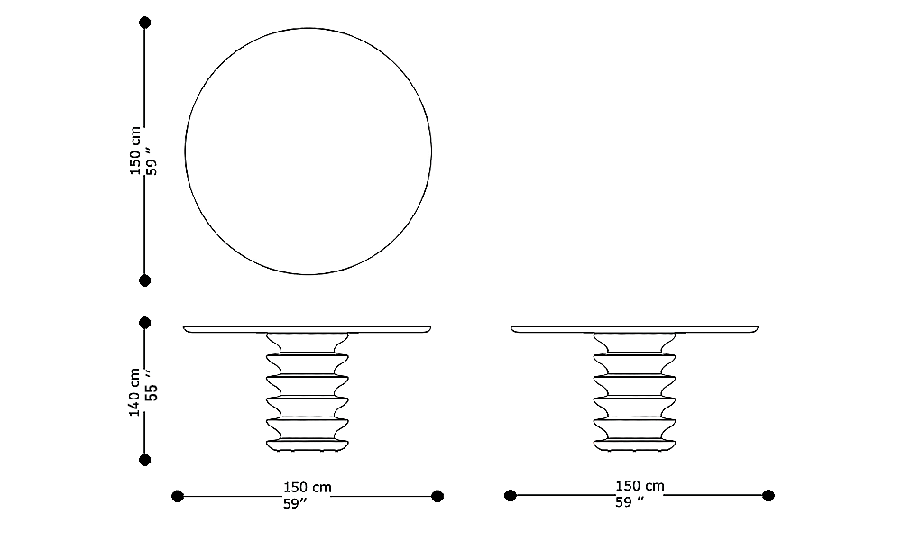 Image of the main dimensions of the product