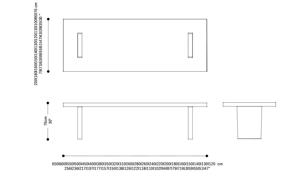 Imagen de las dimensiones principales del producto