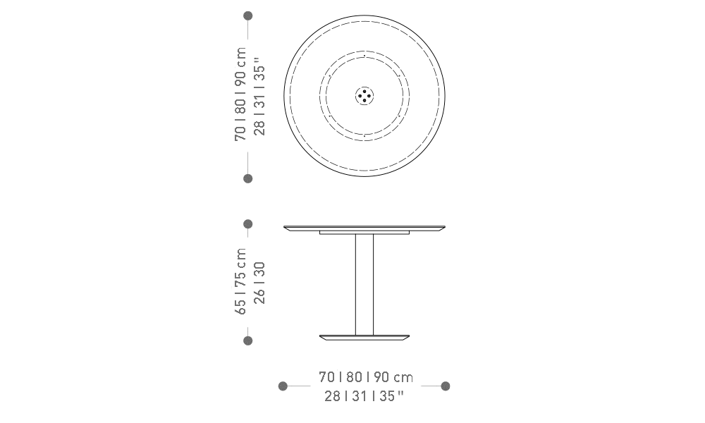 Imagen de las dimensiones principales del producto