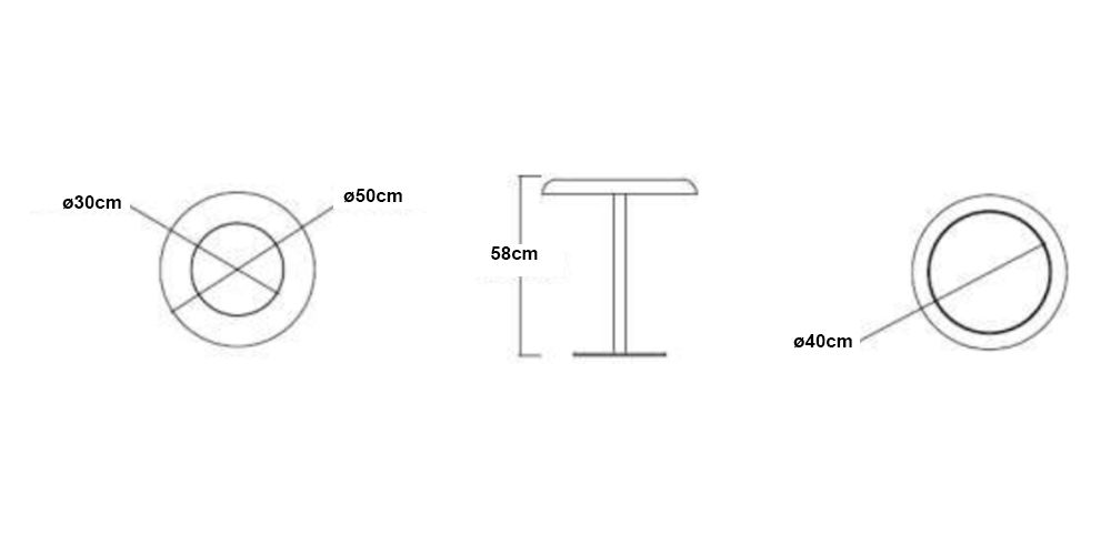 Image of the main dimensions of the product