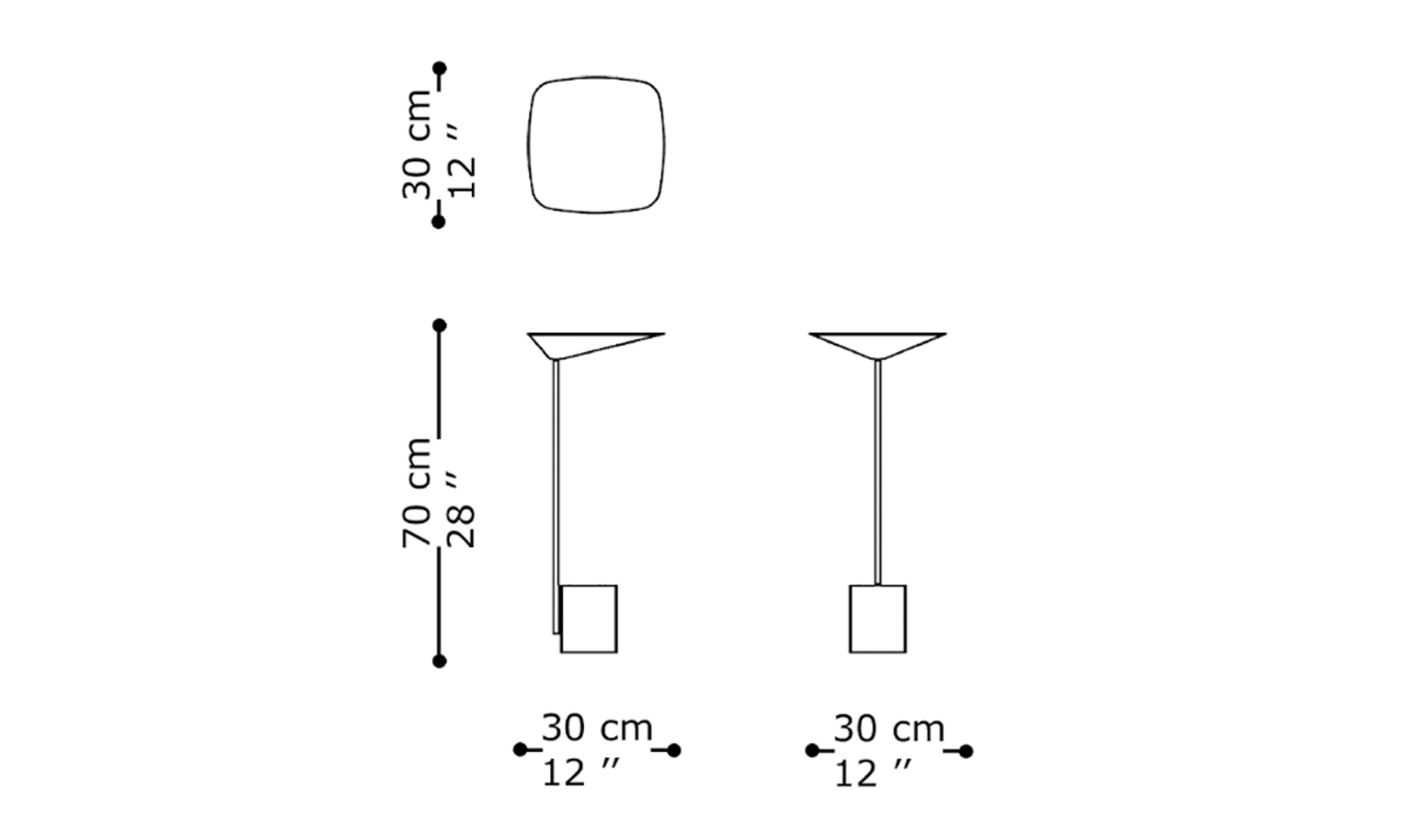 Imagen de las dimensiones principales del producto