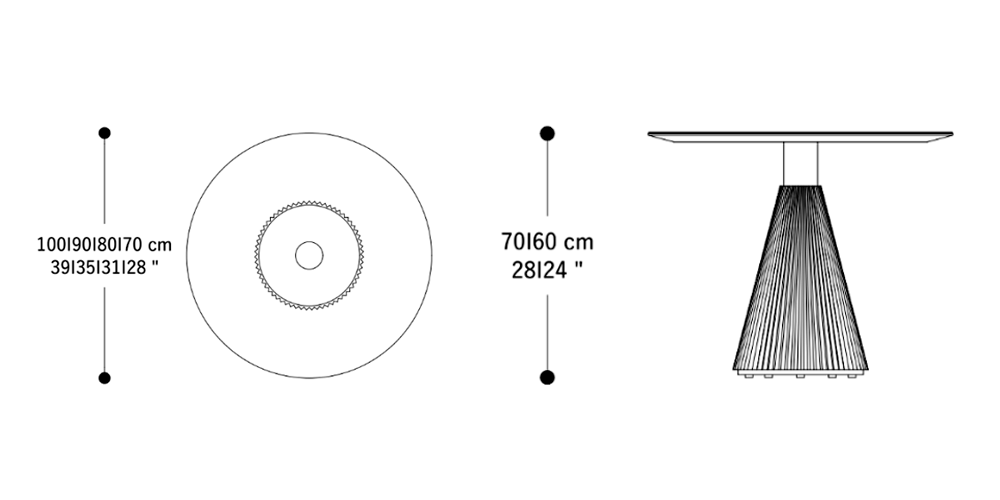 Imagen de las dimensiones principales del producto
