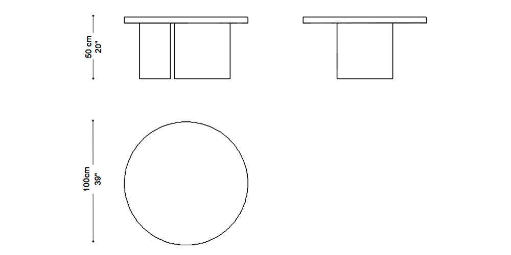 Image of the main dimensions of the product
