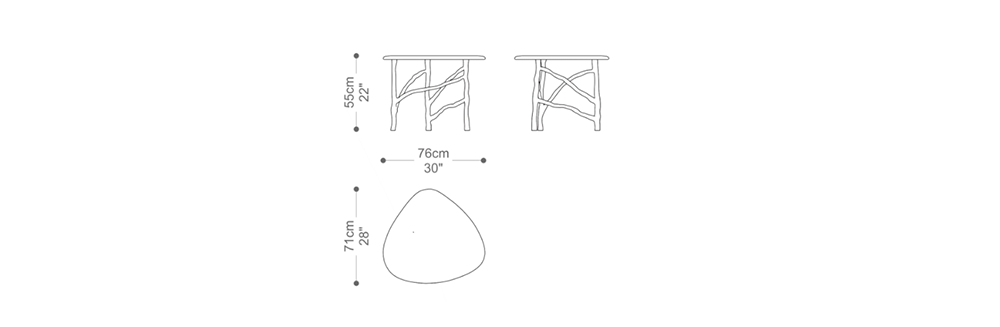 Image of the main dimensions of the product