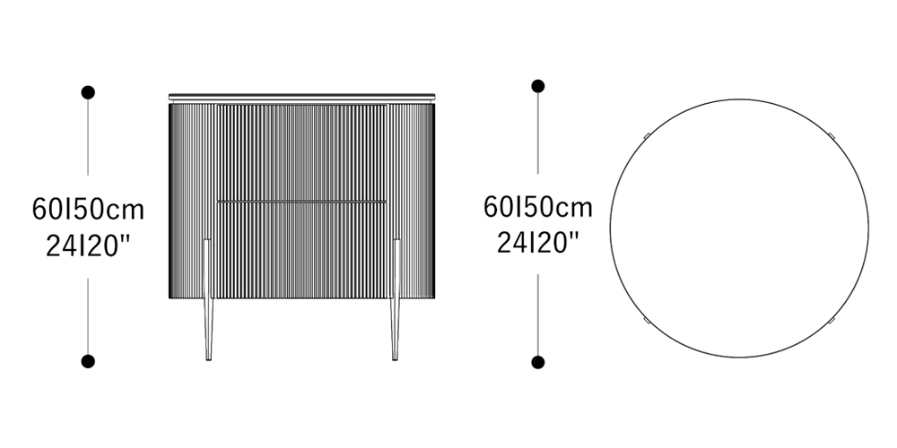Imagen de las dimensiones principales del producto
