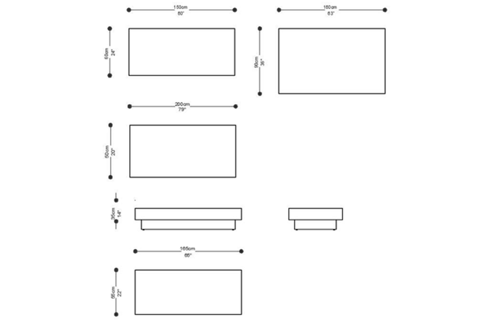 Image of the main dimensions of the product