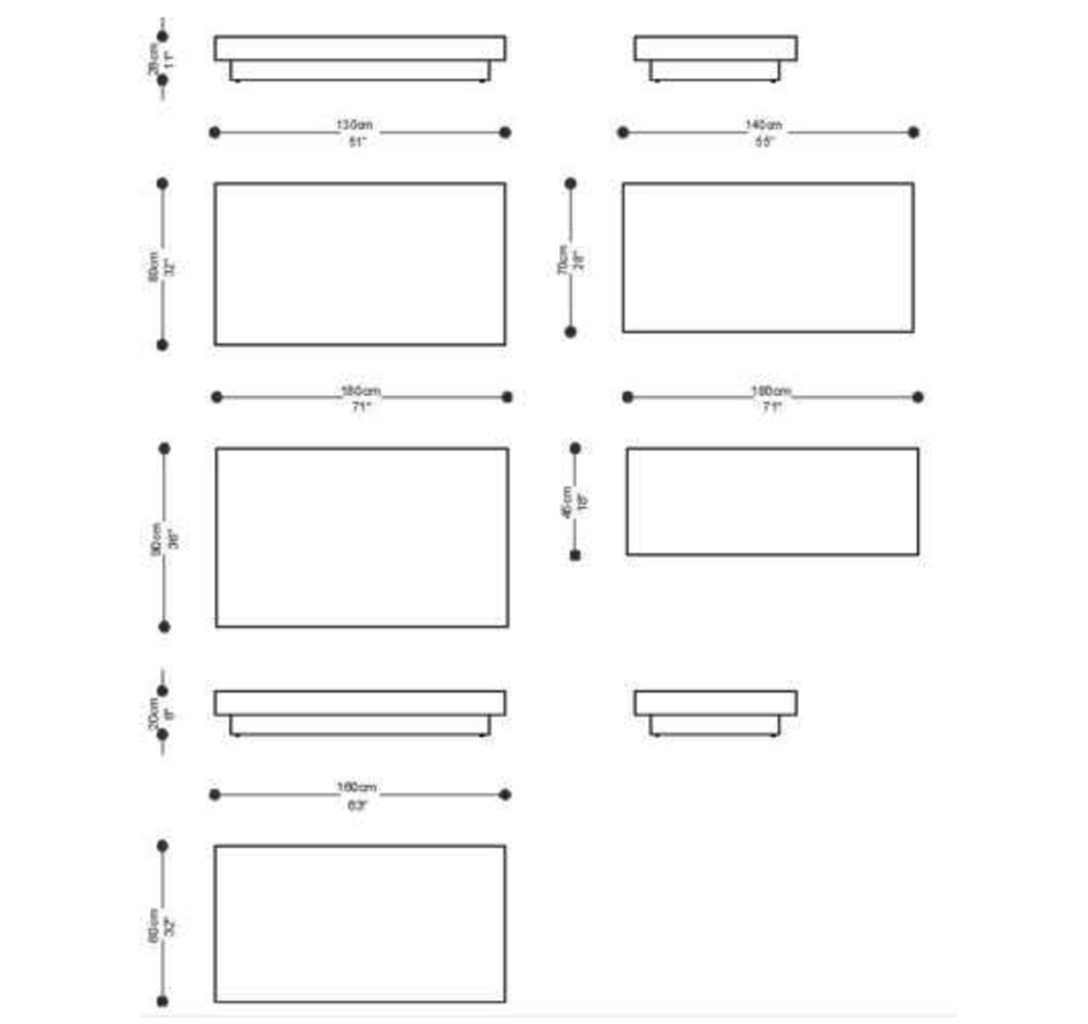 Image of the complete dimensions of the product
