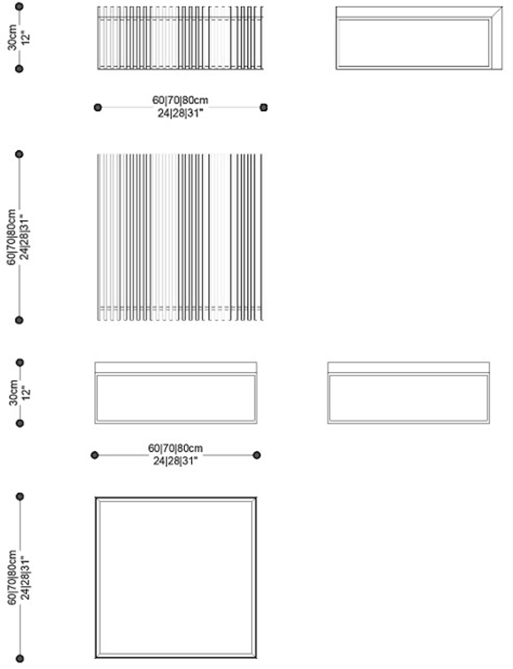 Image of the complete dimensions of the product