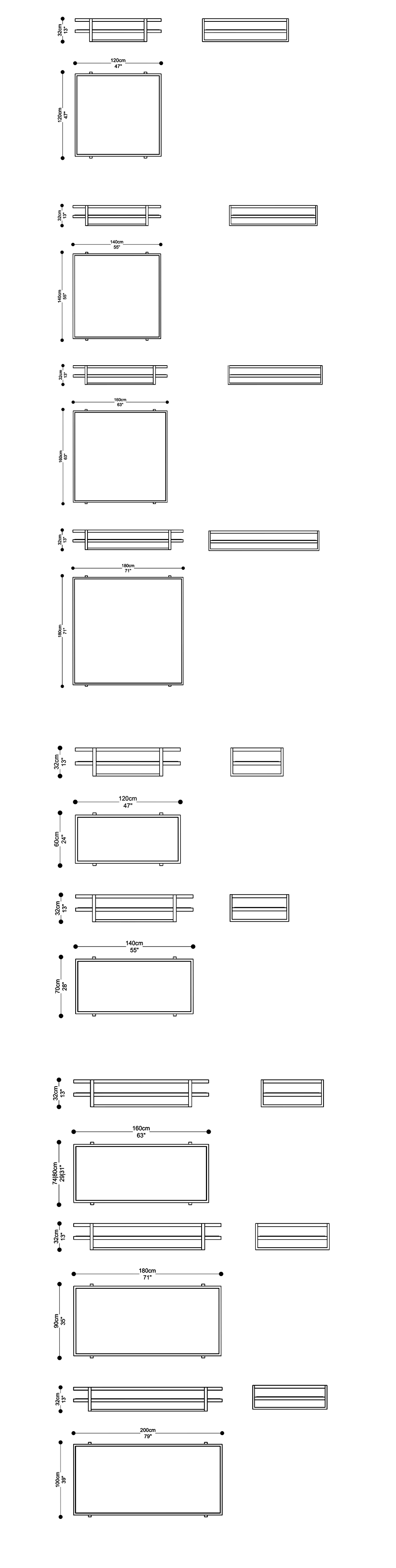 Image of the complete dimensions of the product