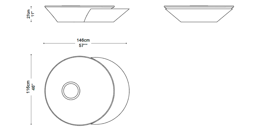 Image of the main dimensions of the product