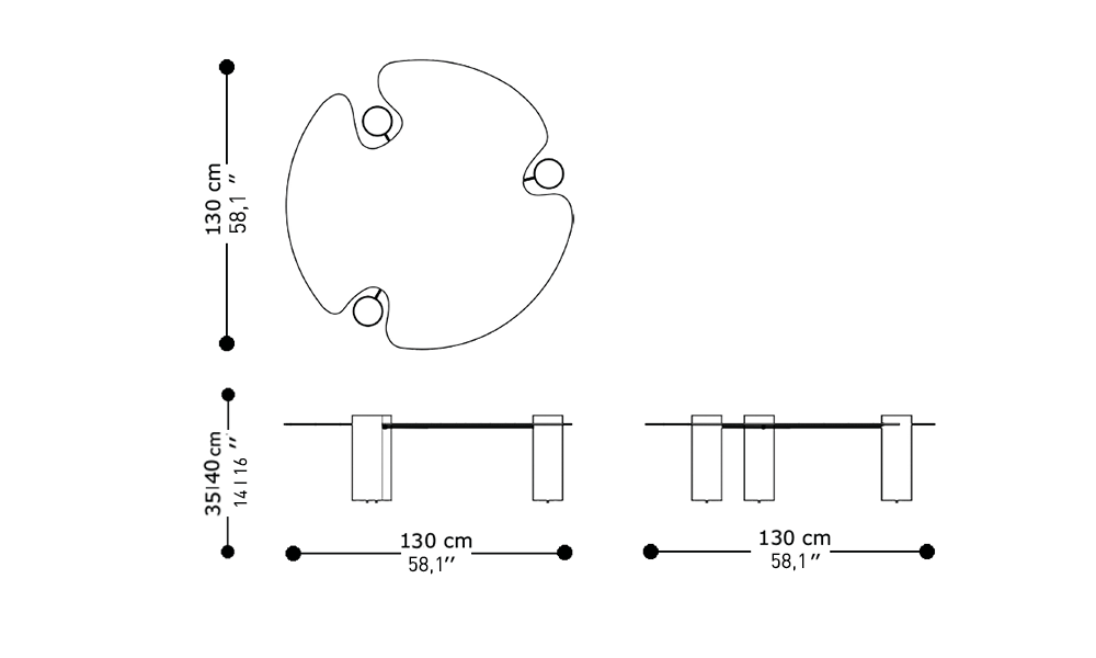 Image of the main dimensions of the product