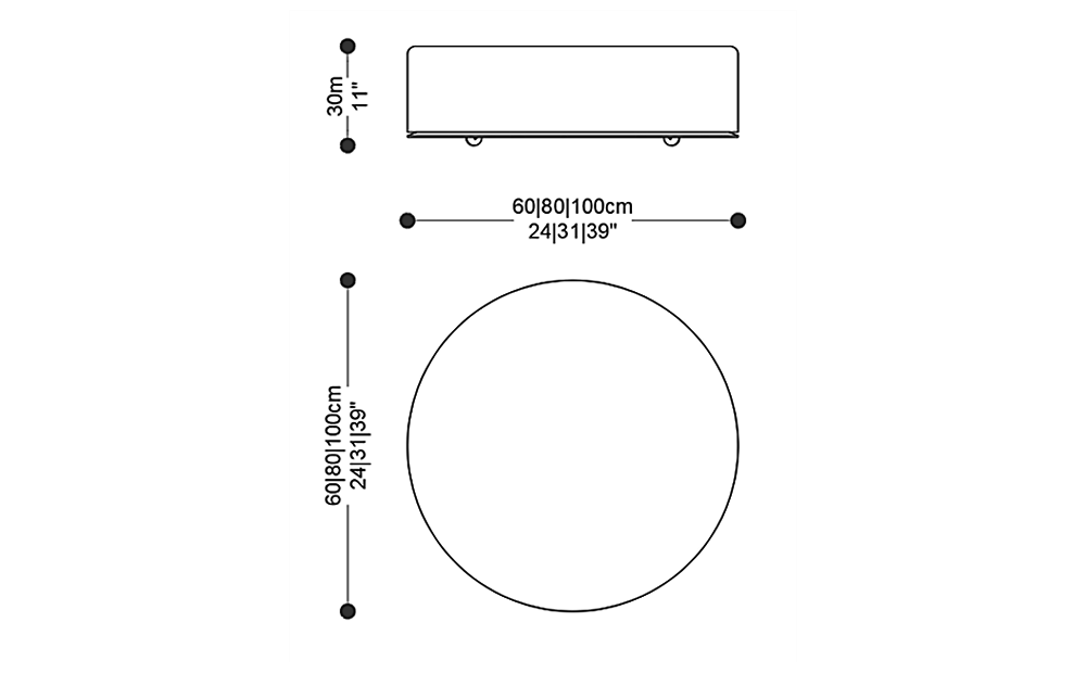 Imagem das dimensões principais do produto