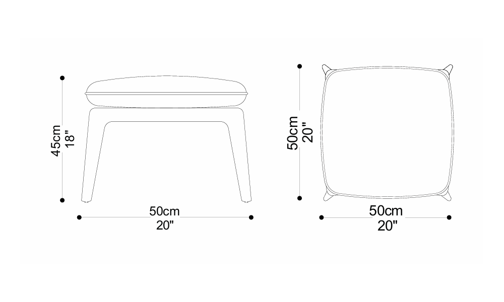 Image of the main dimensions of the product