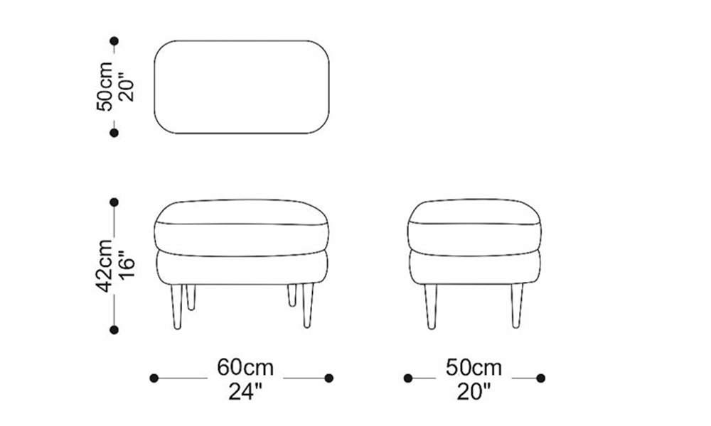 Imagen de las dimensiones principales del producto
