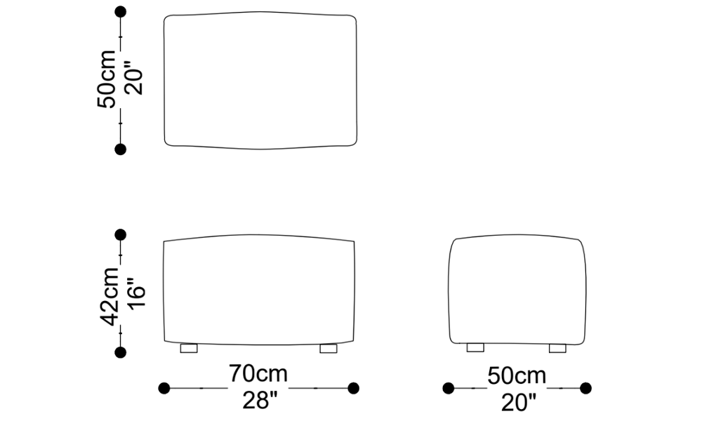 Imagem das dimensões principais do produto