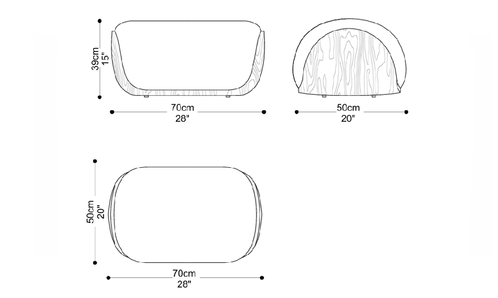 Imagen de las dimensiones principales del producto