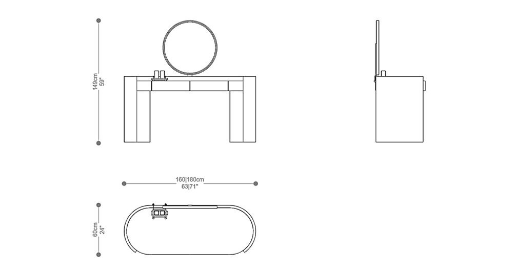 Image of the complete dimensions of the product
