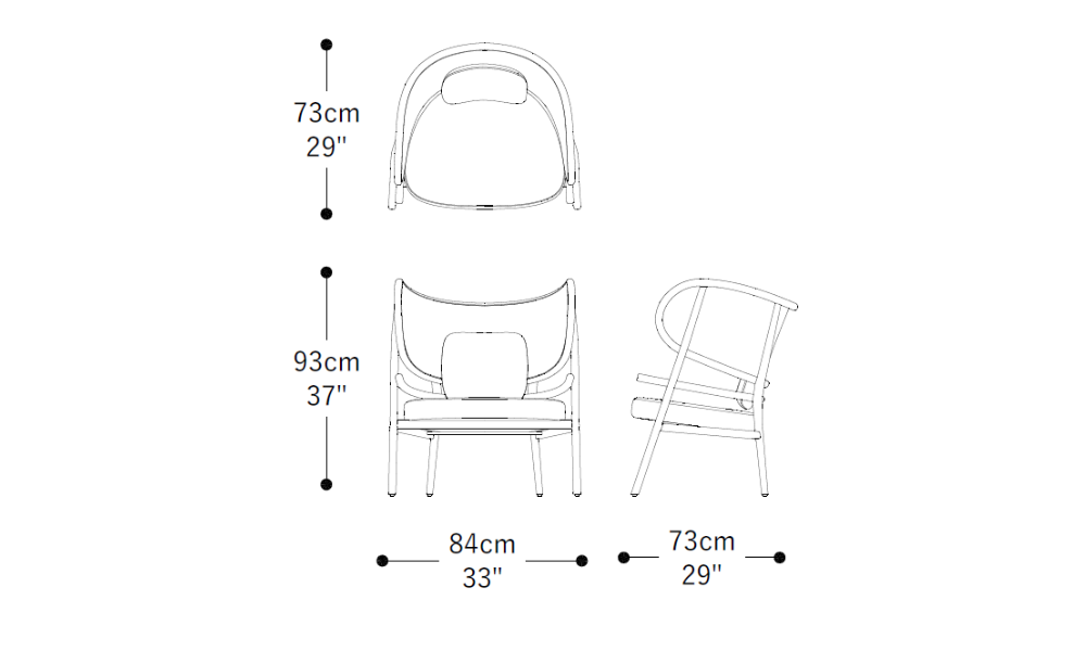 Image of the main dimensions of the product